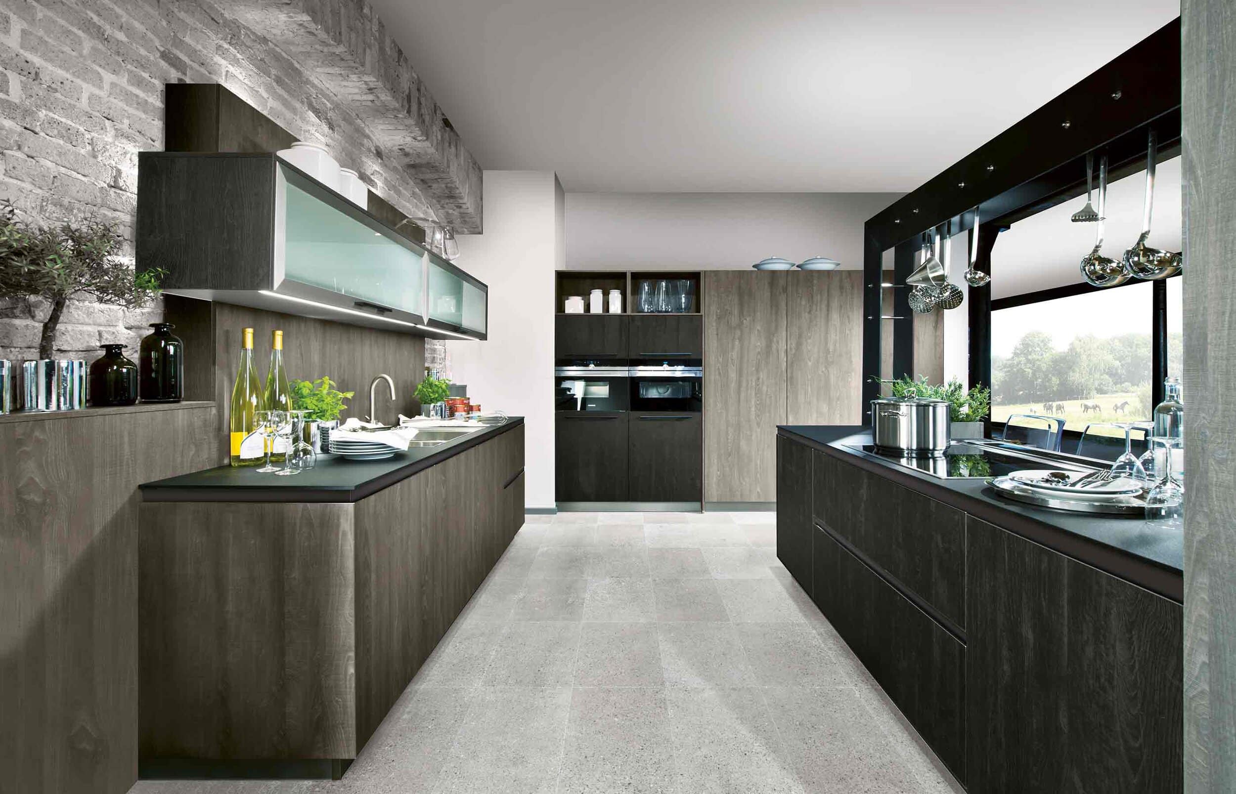 Enjoy modern German kitchens like this combination from Bauformat.