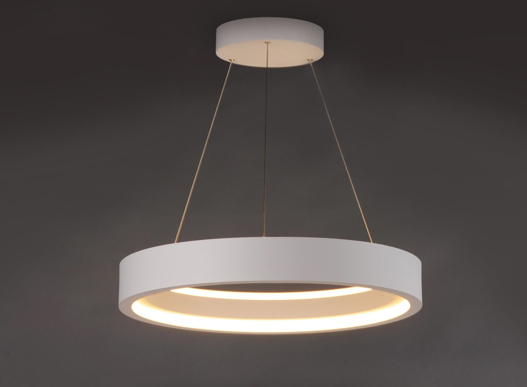 Enjoy modern lighting fixtures. Friends of HUE partners with ET2 introduce the iCorona pendant with a Philips Hue light engine that changes colors and dims with a wide variety of programmable room scenes. Compatible with Amazon Echo, Apple HomeKit, and many other Zigbee protocol devices.